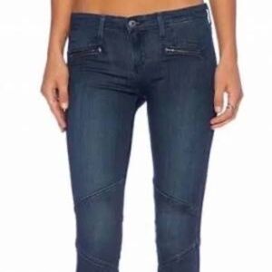NWT Ag Adriano Goldschmied Denim The Moto Zipper Legging Size 30R Designer!